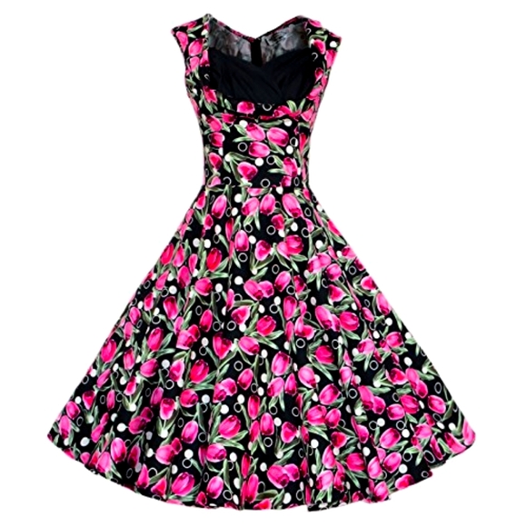 Maggie Tang vintage dress tulip print - Picture 1 of 5